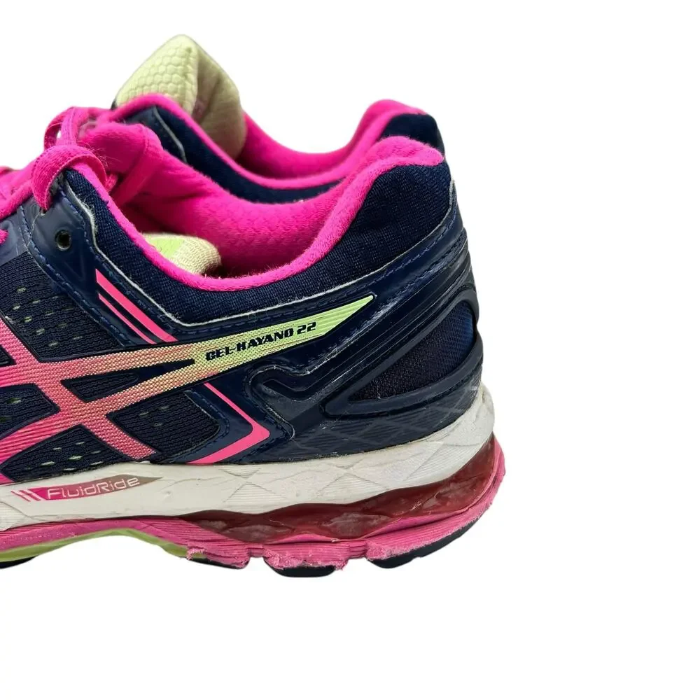 ASICS Women's Gel Kayano 22 Indigo‎ Blue Pink Glow Sneakers Shoes Size 8